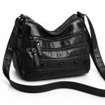 Black Crossbody Bag with Stud Details