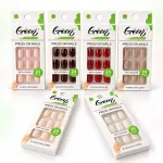 Green Short Press-On Nails Assortment 24 Pieces