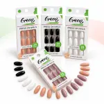 Green Oval Press-On Nails Assortment 24 Pieces