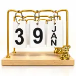 Flip Desk Calendar with Wooden Base
