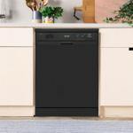 جلاية صحون شارب 6 برامج بسعة 15 طقم – أسود