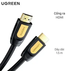 UGREEN كابل HDMI دائري 1.5m 4K@60Hz HDMI 2.0(أصفر/أسود)