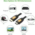 UGREEN كابل HDMI دائري 1.5m 4K@60Hz HDMI 2.0(أصفر/أسود)