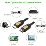 UGREEN كابل HDMI دائري 3m 4K@60Hz HDMI 2.0 (أصفر/أسود)