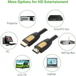 UGREEN HDMI Round Cable 5m 4K@30Hz HDMI 1.4 (Yellow/Black)