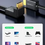UGREEN كابل HDMI Right Angle 90 Degree 2m (أسود) (30AWG OD7.3MM*4K@30Hz HDMI 1.4)