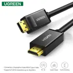 UGREEN DP ذكر إلى HDMI ذكر كابل 2m (أسود)