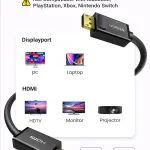 UGREEN DP Male to HDMI Male Cable 2m (Black)