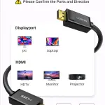 UGREEN DP Male to HDMI Male Cable 1.5m (Black)