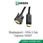 UGREEN DP ذكر إلى VGA ذكر كابل 1.5m (أسود)