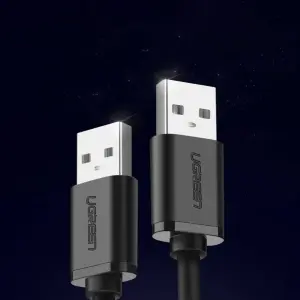 UGREEN USB 2.0 A ذكر إلى A ذكر كابل 1.5m (أسود)