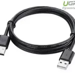 UGREEN USB 2.0 A ذكر إلى A ذكر كابل 2m (أسود)