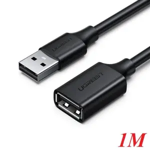 UGREEN USB 2.0 A ذكر إلى A أنثى كابل 1m (أسود)