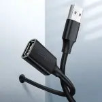 UGREEN USB 2.0 A ذكر إلى A أنثى كابل 2m (أسود)