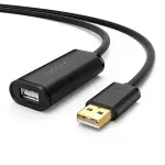 UGREEN USB 2.0 كابل تمديد نشط مع Chipset 10m (أسود)