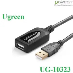 UGREEN USB 2.0 كابل تمديد نشط مع Chipset 15m (أسود)