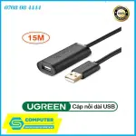 UGREEN USB 2.0 كابل تمديد نشط مع Chipset 15m (أسود)