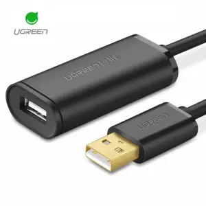 UGREEN USB 2.0 كابل تمديد نشط مع Chipset 20m (أسود)