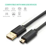 UGREEN USB 2.0 A ذكر إلى Mini 5Pin ذكر كابل 0.25m (أسود)