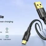 UGREEN USB 2.0 A ذكر إلى Mini 5Pin ذكر كابل 1m (أسود)