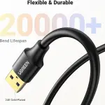 UGREEN USB 3.0 تمديد ذكر كابل 1m (أسود)