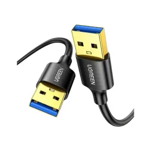 UGREEN USB-A 3.0 كابل ذكر إلى ذكر 2m (أسود)