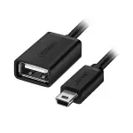 UGREEN Mini USB 5Pin ذكر إلى USB 2.0 A أنثى OTG كابل 10CM