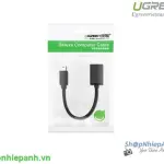 UGREEN Mini USB 5Pin ذكر إلى USB 2.0 A أنثى OTG كابل 10CM