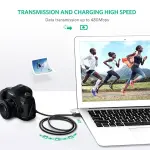 UGREEN USB 2.0 A ذكر إلى Mini 5Pin ذكر كابل 3m (أسود)