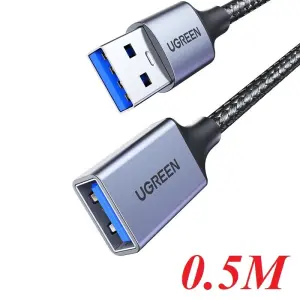 UGREEN USB 3.0 كابل تمديد غلاف ألمنيوم 0.5m (أسود)