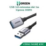 UGREEN USB 3.0 كابل تمديد غلاف ألمنيوم 1m (أسود)