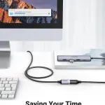 UGREEN USB 3.0 كابل تمديد غلاف ألمنيوم 1m (أسود)