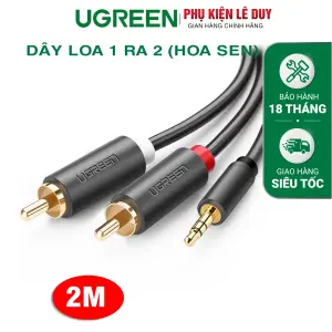 عرض UGREEN 3.5mm Male to 2RCA Male Audio Cable 2m (Gray)