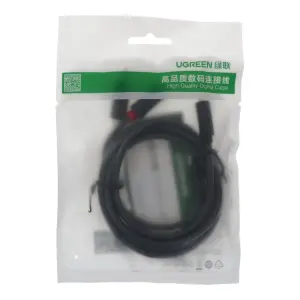 UGREEN 3.5mm ذكر إلى 2RCA ذكر كابل صوت 1.5m (رمادي)