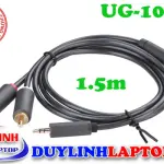 UGREEN 3.5mm ذكر إلى 2RCA ذكر كابل صوت 1.5m (رمادي)