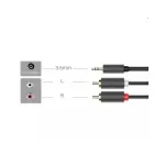 UGREEN 3.5mm ذكر إلى 2 RCA ذكر كابل صوت 3M