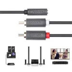 UGREEN 3.5mm ذكر إلى 2 RCA ذكر كابل صوت 3M