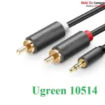 UGREEN 3.5mm ذكر إلى 2RCA ذكر كابل صوت 10m (رمادي)
