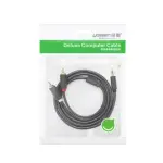 UGREEN 3.5mm ذكر إلى 2RCA ذكر كابل صوت 10m (رمادي)