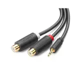 UGREEN 3.5mm ذكر إلى 2RCA أنثى كابل 25cm (رمادي)