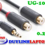 UGREEN 3.5mm ذكر إلى 2RCA أنثى كابل 25cm (رمادي)