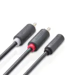 UGREEN 3.5mm أنثى إلى 2 RCA ذكر كابل صوت 1M
