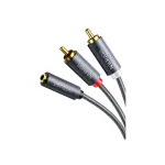 UGREEN 3.5mm أنثى إلى 2 RCA ذكر كابل صوت 1M