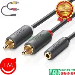 UGREEN 3.5mm أنثى إلى 2 RCA ذكر كابل صوت 1M