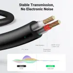UGREEN 3.5mm ذكر إلى 2 RCA ذكر كابل 3M