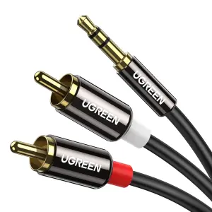 UGREEN 3.5mm ذكر إلى 2 RCA ذكر كابل 5M