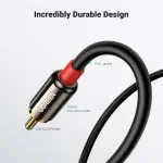 UGREEN 3.5mm ذكر إلى 2 RCA ذكر كابل 5M