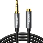 UGREEN 3.5mm ذكر إلى 3.5mm أنثى كابل تمديد 1m (أسود)