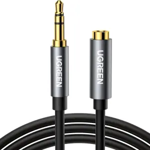 UGREEN 3.5mm ذكر إلى 3.5mm أنثى كابل تمديد 1m (أسود)