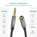 UGREEN 3.5mm ذكر إلى 3.5mm أنثى كابل تمديد 3m (أسود)